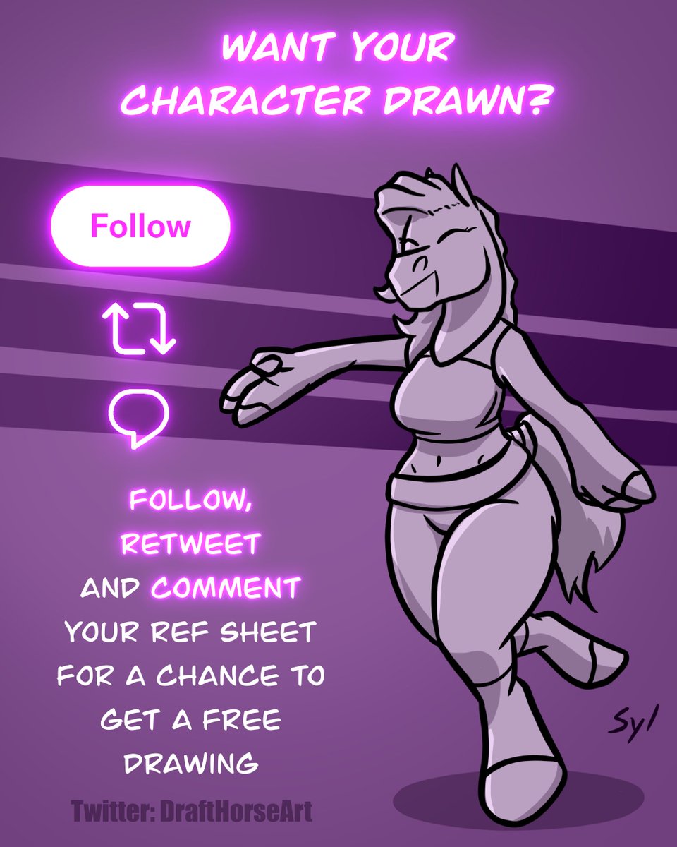 Heya! I’m looking to try out a new style to help draw comics!

If you’d like to be in a sketch:
📳Follow me
🔁Retweet
🈲Comment your ref sheet and add if you’d to be a normal sketch, a swap, or transformation 

Please note that I will only chose a few of you, you must be 18+