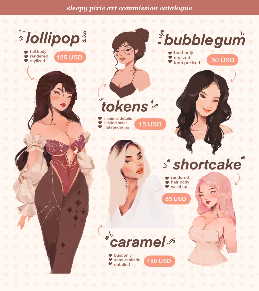 💞 COMMISSIONS OPEN 💞

It's the season of love once again, measure your year in love! Check out these Valentine's Promos for a perfect gift ☺️💖

♡  Limited slots only!
♡  DM if interested
♡  First come, first served 