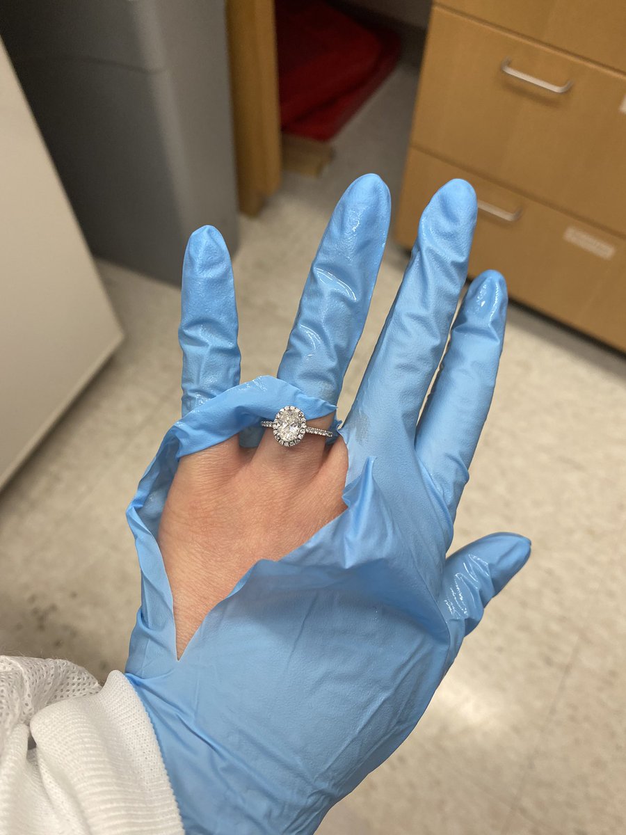 My engagement ring broke my glove. This is not proper sterile ...