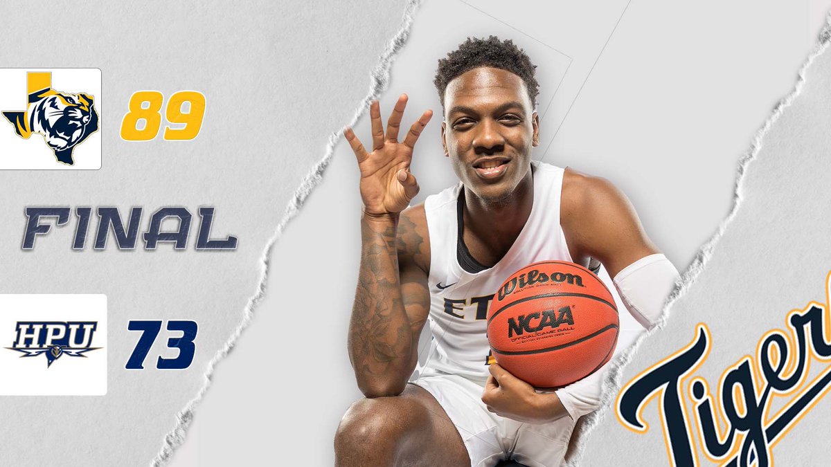 Tigers Win!!

🔑 Stats

<a href="/darrym23/">Darry Moore</a> 20 PTS | 6 REB | 1 AST 
@AGregg00 19 PTS | 14 REB | 5 AST
<a href="/KevCharles_/">KevC.</a> 14 PTS | 11 REB | 2 BLK 
#LinkedETBU #TigersUnite