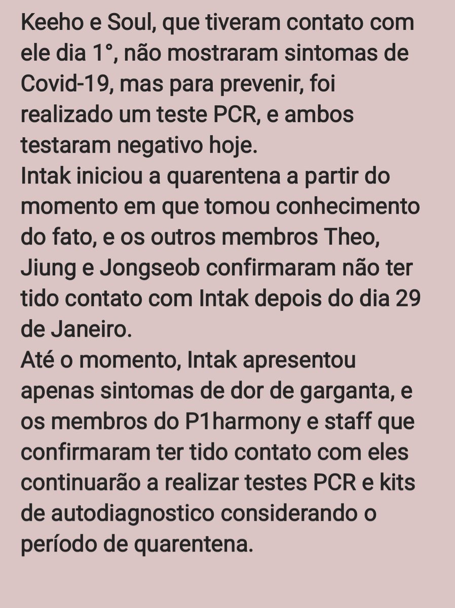 HwangIntakBR's tweet photo. 📜 | #INFO • 03.02.22 - Hwang Intak testou positivo pra Covid-19. Mandem muitas mensagens e energias positivas pra ele nesse momento. Esperamos que ele se recupere logo e volte saudável ~🥺

#INTAK #인탁 #GetWellSoonIntak #P1HARMONY #P1H #피원하모니 @P1H_official @P1H_members https://t.co/FYLti0tTq5