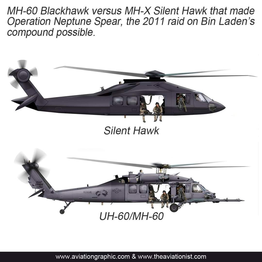 Size comparison of an MH-X "Silent Hawk" with a "regular&quo...