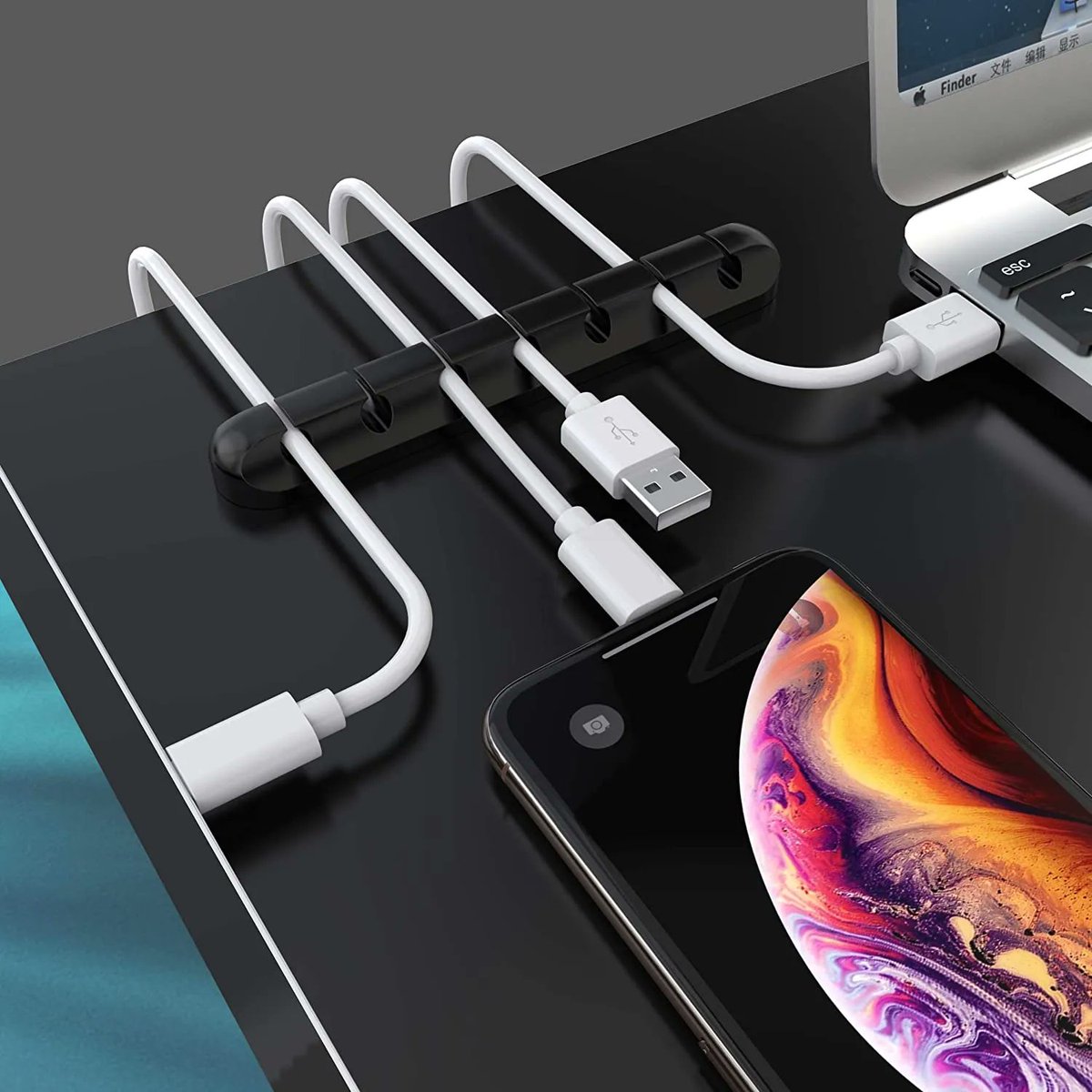 Neurotech_AI's tweet image. The  Cable organiser keeps all your messy cables organized and accessible in the positions you require.
It helps your cables (phone charging cable, laptop charging cable, aux cable, earphones cable)to falling off
