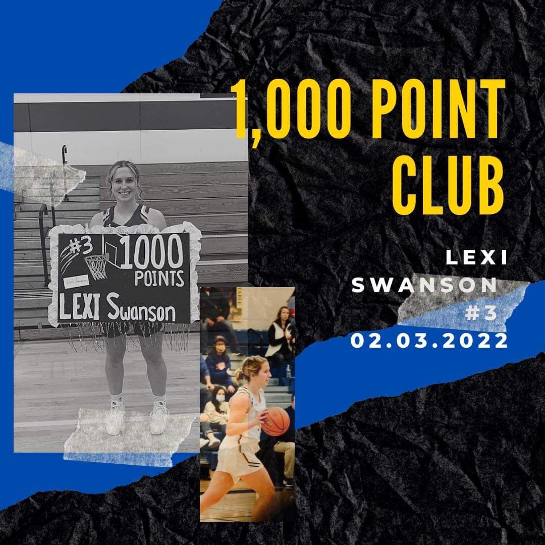 JohnsonCreekGBB's tweet photo. In tonight’s game vs. Palmyra-Eagle, Lexi Swanson surpassed 1,000 career points. What an awesome milestone for both Lexi and our girls basketball program. 

Congratulations, Lexi! #BluejayProud #wisgb 

@NorbertDurst @WisBBYearbook https://t.co/oWm3EPfsl3
