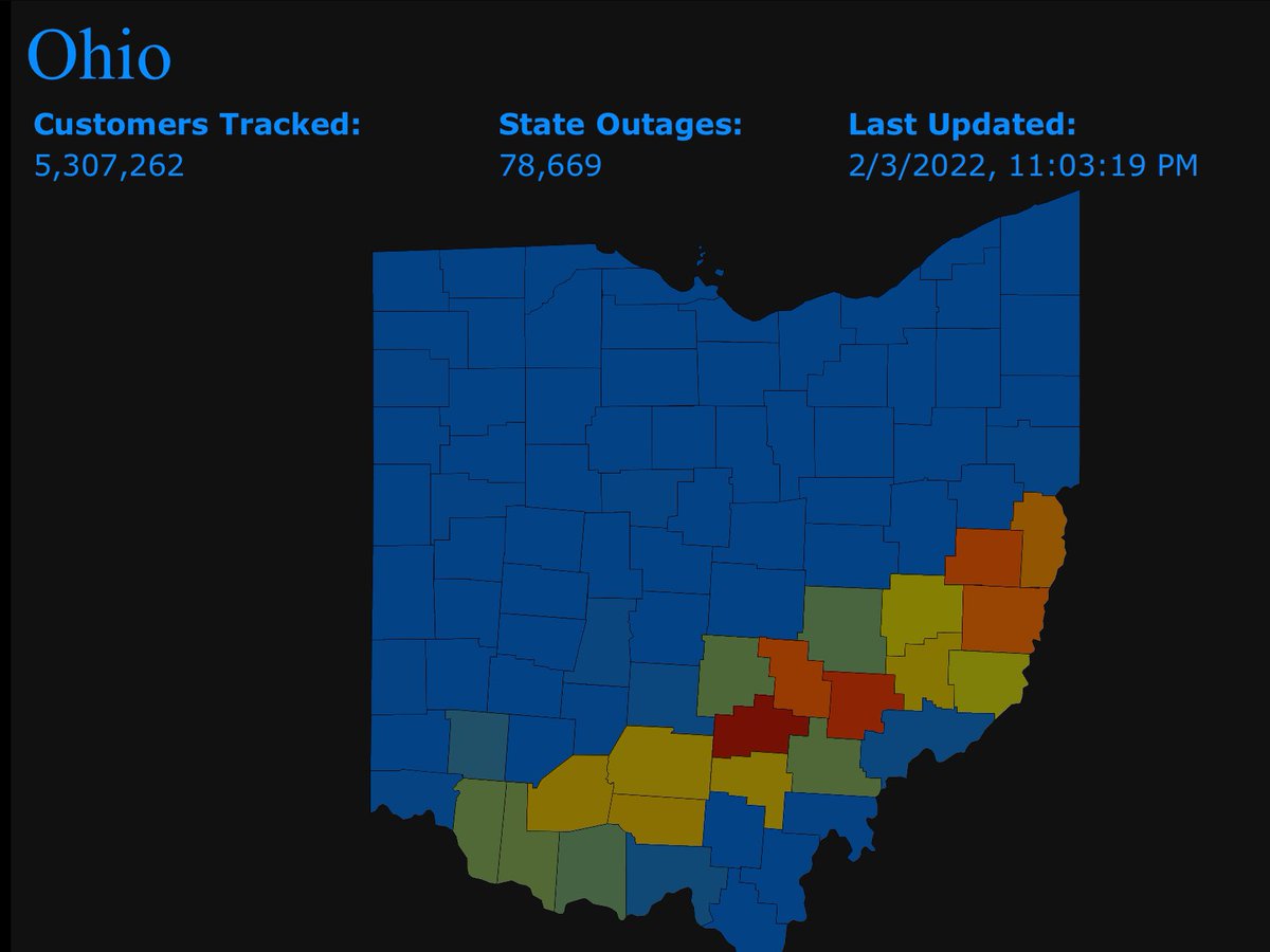 lostinhistory's tweet photo. @KevinWLWT @WLWT @RandiRicoWLWT @AllisonWeather @WxLadyKatie @SteveNorrisTV Power outage map is shaping up as expected. https://t.co/MbVVlmQJqD