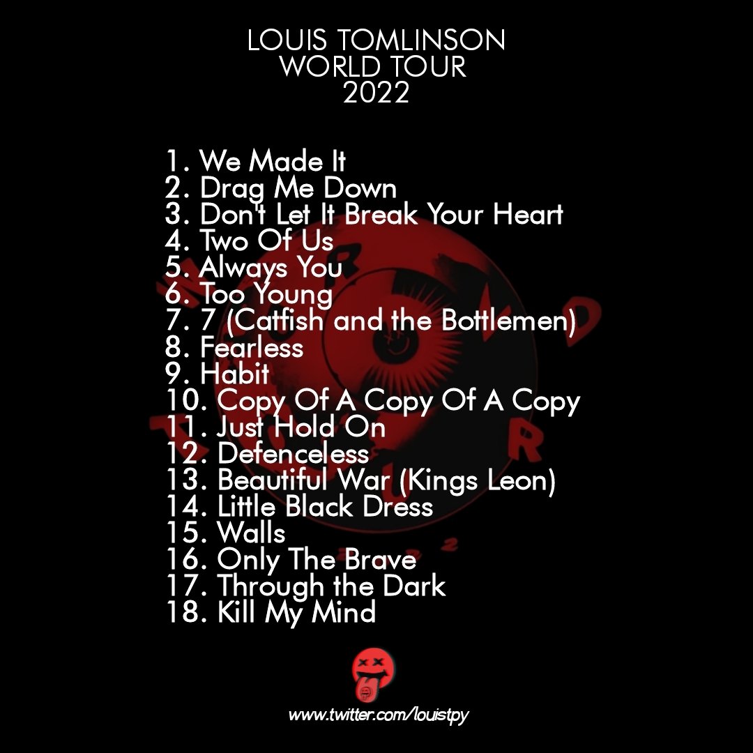 official setlist : r/LouisTomlinson