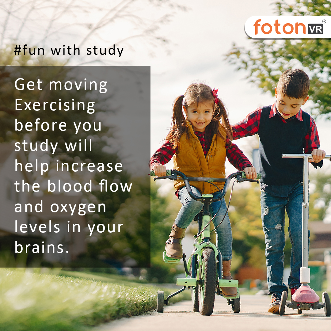 fotonvr's tweet photo. Get moving Exercising before you study will help increase the blood flow and oxygen levels in your brains.
Visit Our Website: https://t.co/Y5QWIGzM8D
#virtual #funwithstudy #EducationDay https://t.co/vTZcs5ZvwP