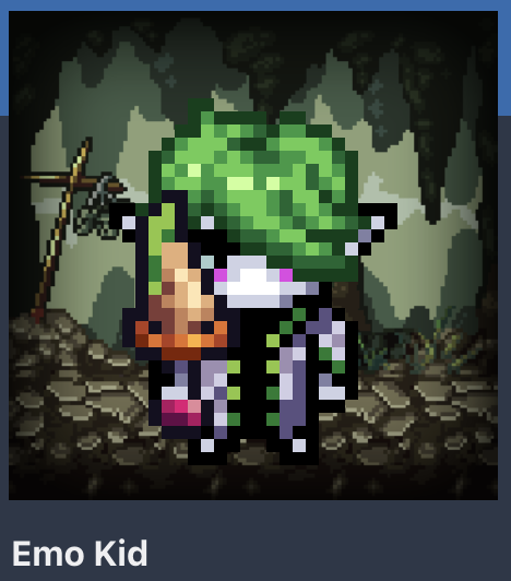 LegendDawg's tweet photo. Emo Kid looking like a duels contender with the all green everything: Vile Thorn, Vile Gabeson, Thorns, Green Hair... @crypto_raiders https://t.co/F4Kq9Zw2KE
