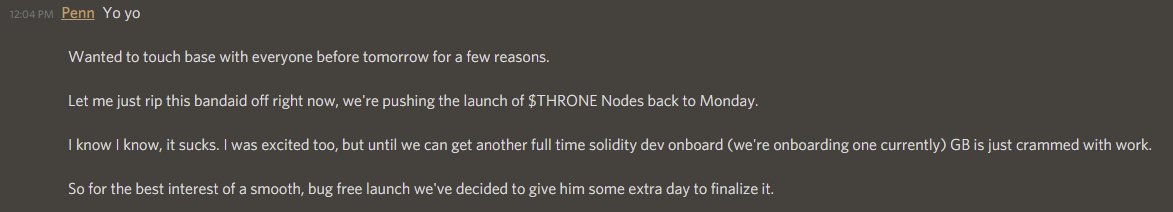 Memofrogwell's tweet image. @bearspeed_x $THRONE Nodes got pushed back to Monday.

More time for us to accumulate some $Crown

#MidasDAO #nodes #Nodelife @Midas_DAO