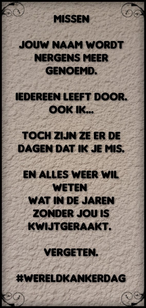 #wereldkankerdag 
Goedemorgen we beginnen serieus vandaag. Even stilstaan bij wat er echt toe doet.❤