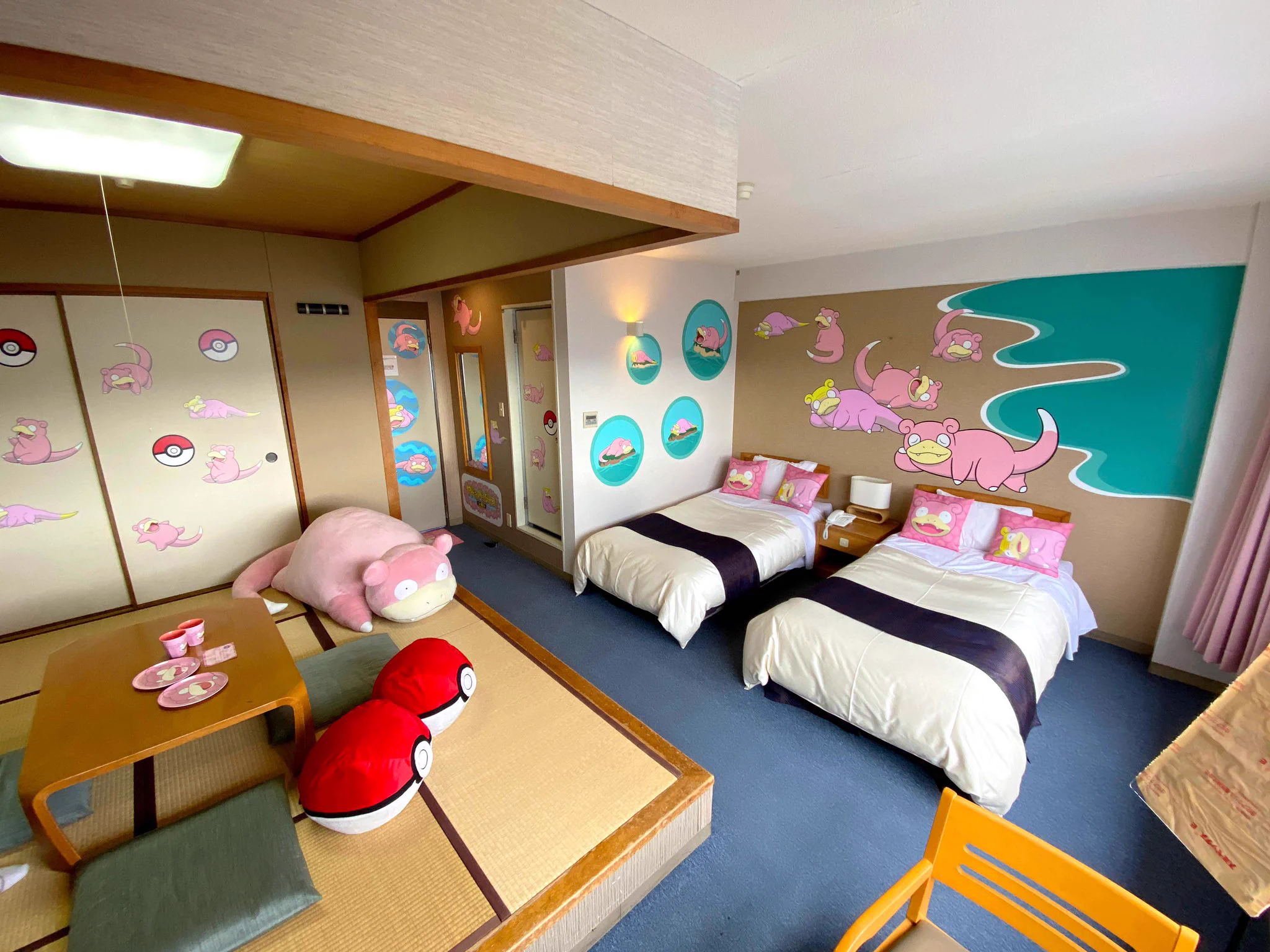 部屋全体がヤドン！？ヤドンだらけの「ヤドンのお宿」！