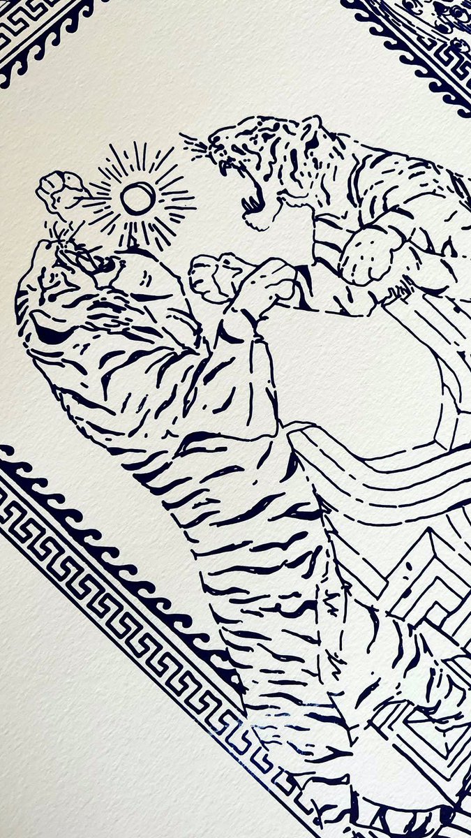 Hello and GM frens I want to share my new HUGE silk print with you, thoughts ? #printmaking #artistsontwitter #NFTCommunity