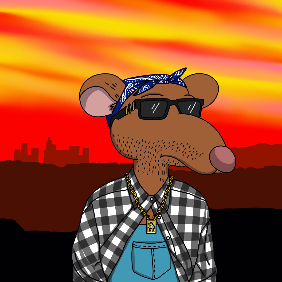 Sorry it took so long <a href="/ItchyGoatzy/">Itchygoatzy 🐐</a>, but here is your Cholo is Gang rat! I will DM you the deets to claim it, but for now enjoy! GANG GANG! #SmugseysCloset #GutterRats #GutterCholoRat #GCG