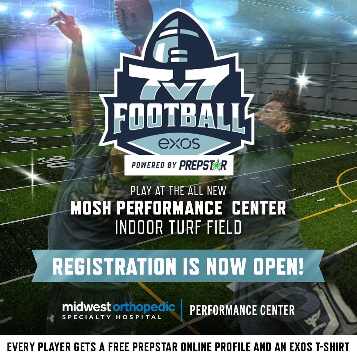PrepStar Heartland (@prepheartland) on Twitter photo Proud 🙏🏼 to partner with @EXOSWI <a href="/MOSHCenter/">MOSH Performance Center</a> and <a href="/TheRockComplex/">TheRockSportsComplex</a> to bring WI and IL HS athletes the most ELITE 7v7 🏈 experience in the Midwest this spring! Register today at bit.ly/227v7Football Proud 🙏🏼 to partner with @EXOSWI <a href="/MOSHCenter/">MOSH Performance Center</a> and <a href="/TheRockComplex/">TheRockSportsComplex</a> to bring WI and IL HS athletes the most ELITE 7v7 🏈 experience in the Midwest this spring! Register today at bit.ly/227v7Football