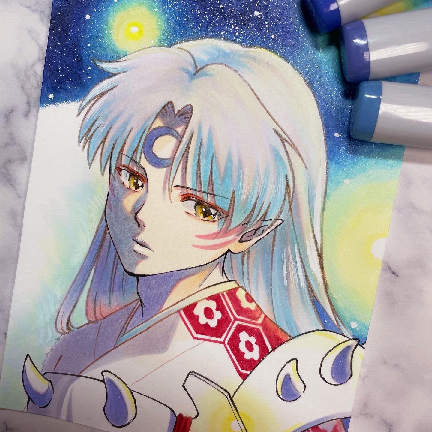 Kuru Eくるえ 殺生丸 犬夜叉 犬夜叉イラスト アナログ アナログイラスト コピック Copic 殺生丸 T Co Cpjjdtmytv Twitter