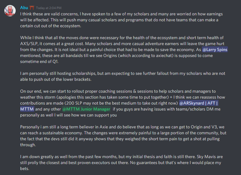 RE: Thoughts on SLP Removal