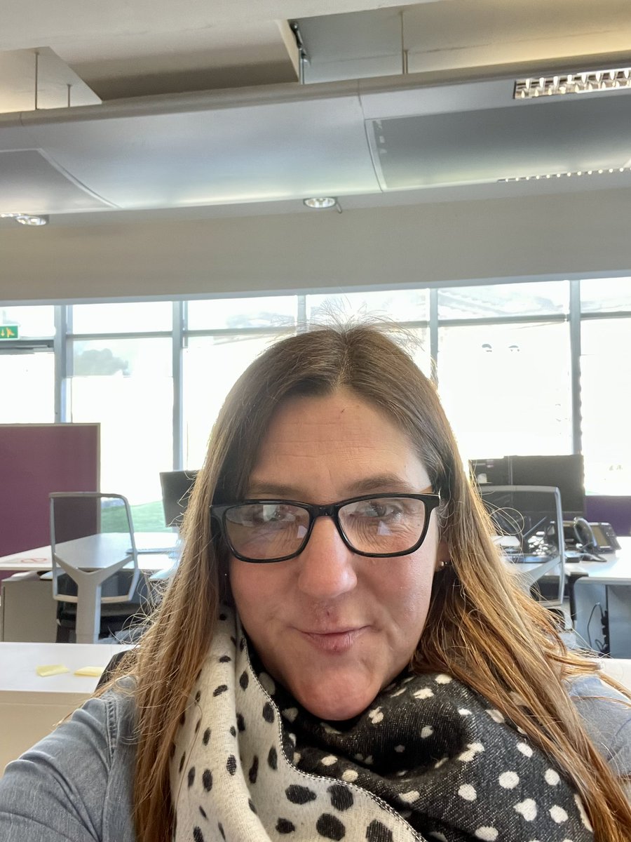 Obligatory back in the office selfie! Feels weird but good