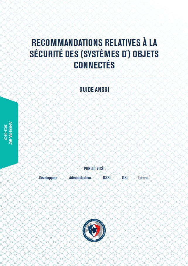 [#VendrediLecture]
Les objets connectés sont sujets à des menaces informatiques parfois exacerbées par les faibles ressources dédiées à assurer leur sécurité. #SSI 

Pour tout connaitre des recommandations de sécurité pour un système d’#ObjetsConnectés. 👇
ssi.gouv.fr/iot