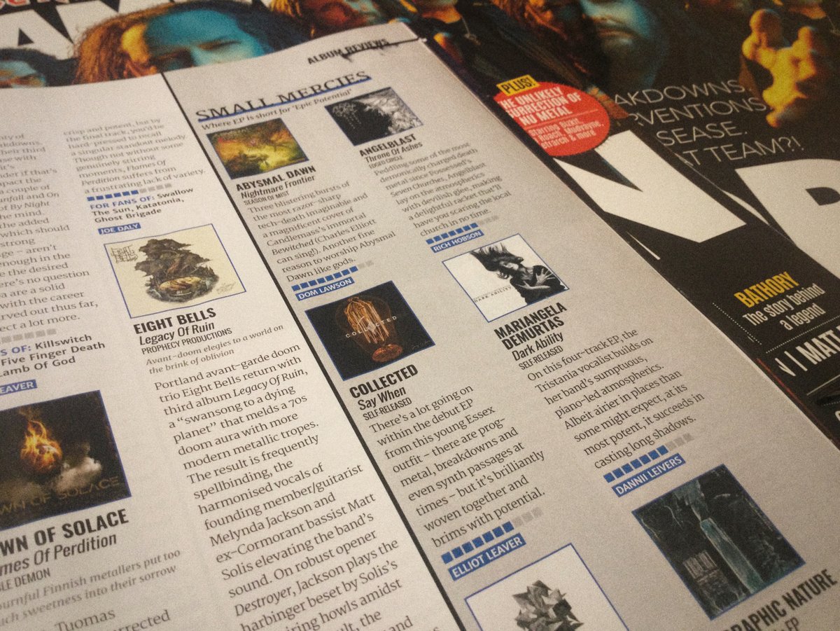 collected_uk's tweet photo. 💡in case you missed it yesterday💡Here’s our EP review in the latest edition of @MetalHammer ⚡️
We are ridiculously excited about this and can’t thank Elliot Leaver enough! It means the world to us and we can’t thank him and you all enough for the support 🖤 https://t.co/6Lvg902zzv