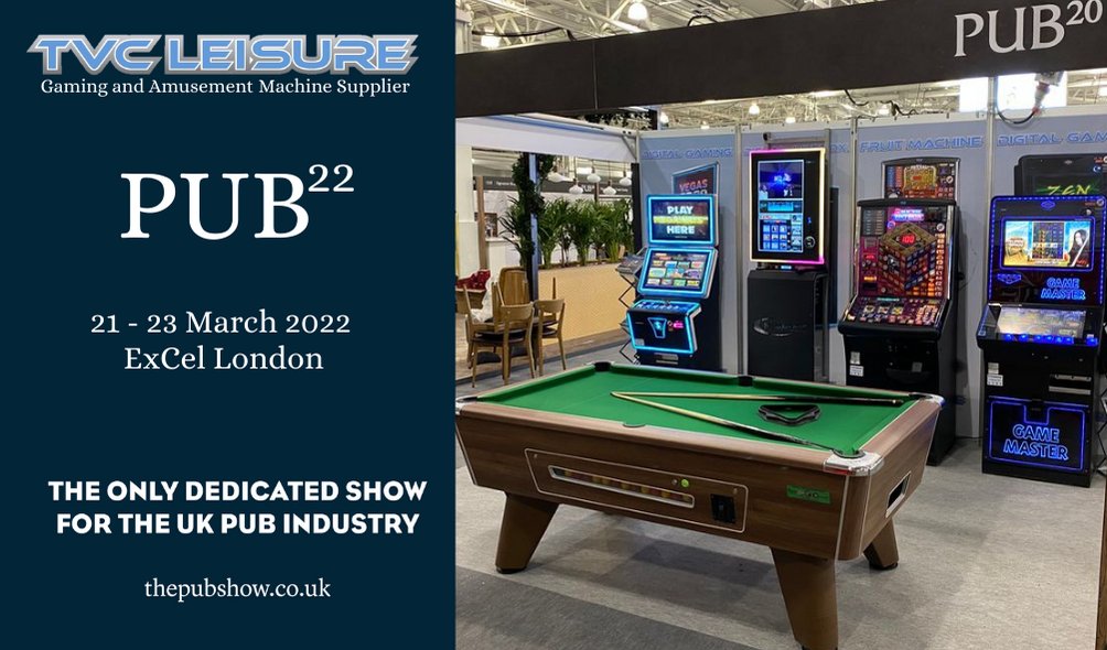 TVC Leisure will be showcasing our latest range of digital gaming machines <a href="/PubShowUK/">The Pub Show</a> on March 21-23 @ExCeLLondon , click the link for visitor registration -  bit.ly/3g9sXa6

tvcleisure.co.uk
#pub #ukpub #pub22