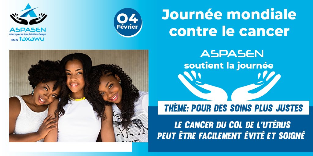 AllianceLes's tweet photo. ASPASEN soutient la journée mondiale contre le cancer. 
Plus la mobilisation sera forte, plus l'espoir grandira.....
#accompagnement #pourdessoinsplusjustes #aspasen #soinsadomicile #soinspalliatifs #cancer #msas #taxawu https://t.co/d1W1KnqD9m