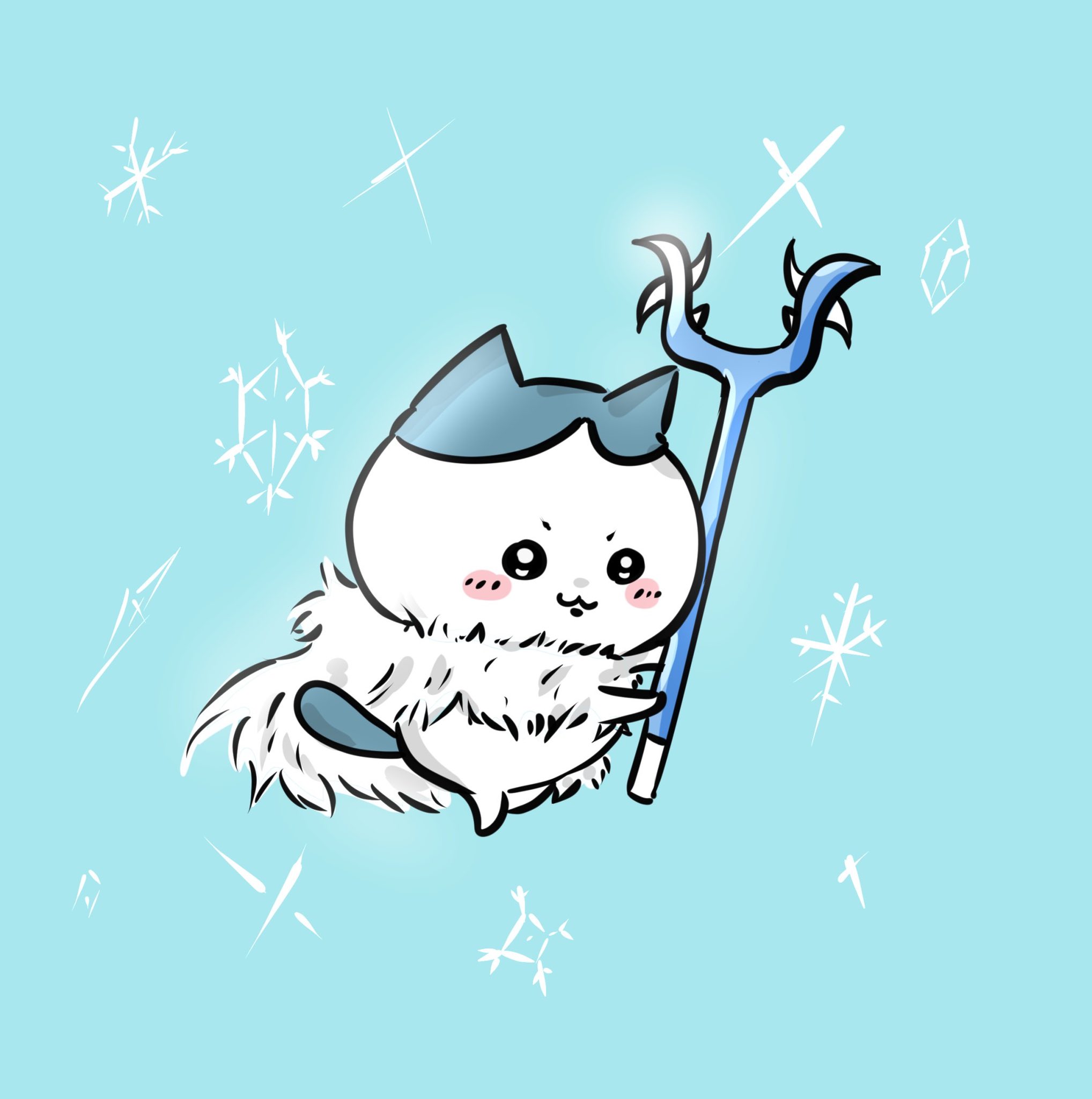 シーグラスアート ハチワレ猫ちゃん*.+゜ ハチワレ猫ちゃん🐱とお花 オーダーで、猫種の変更や、ワン