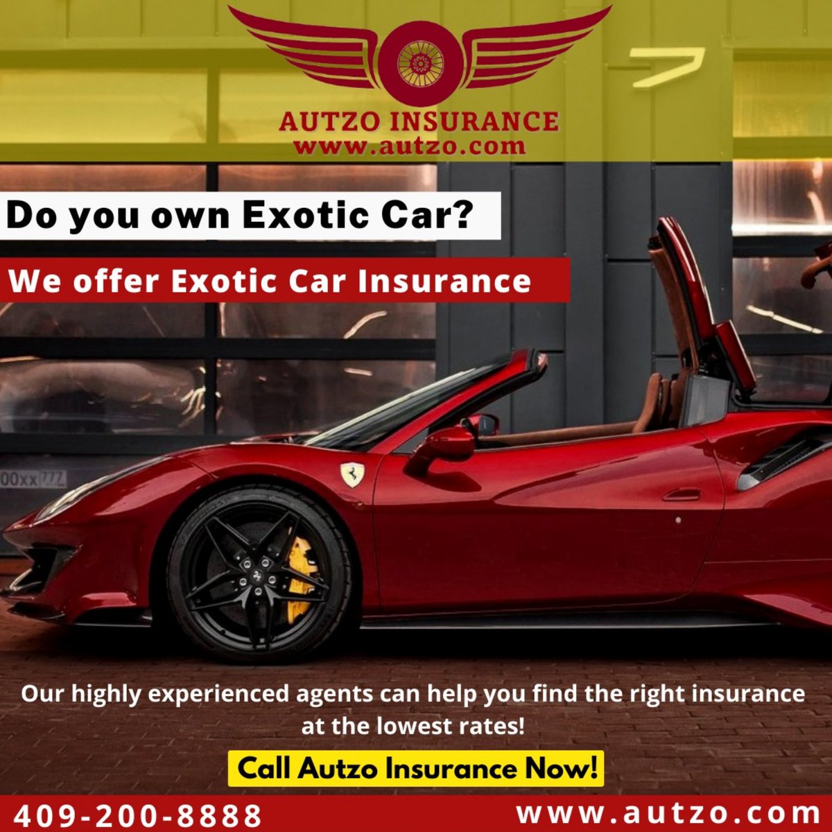 Luxury car insurance covers vehicles that are high in cost and performance. We at autzo provide Exotic car insurance at best rates. Contact us today to get a fast free quote! 
.
.
.
.
 
#autzoinsurance #supercarinsurance
#exoticcars #classiccarinsurance #exoticcarinsurance