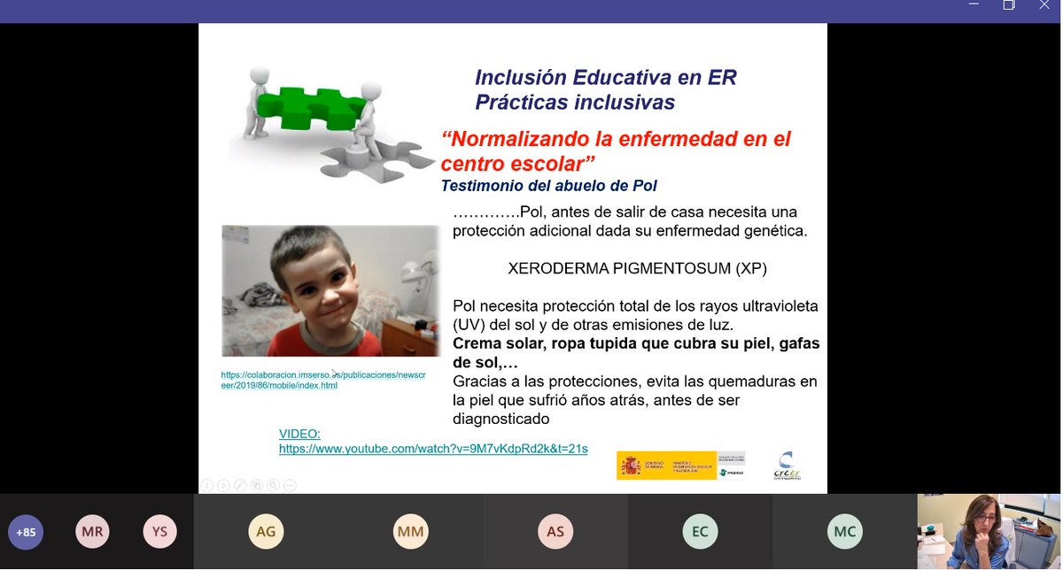 Ayer, pedagoga y maestras de <a href="/CentroCREER/">Creer Imserso</a> <a href="/Imserso/">Imserso</a>, participaron en la 2ª sesión del Curso de Formación Continúa del Profesorado con la charla "Las Enfermedades Raras en la Escuela: #inclusióneducativa y #enfermedadesraras", organizado por <a href="/educajccm/">Educación C-LM</a> #ParticipaciónExternaCREER