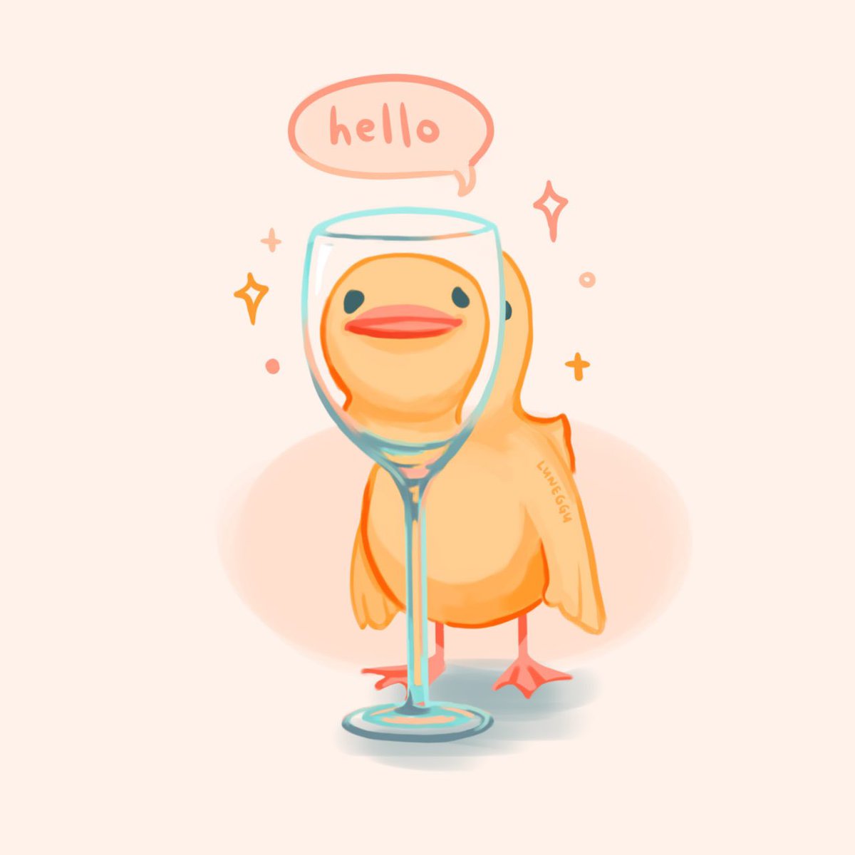 hi followers... today I offer you: ✨duck behind a cup✨... tomorrow.... who knows...?