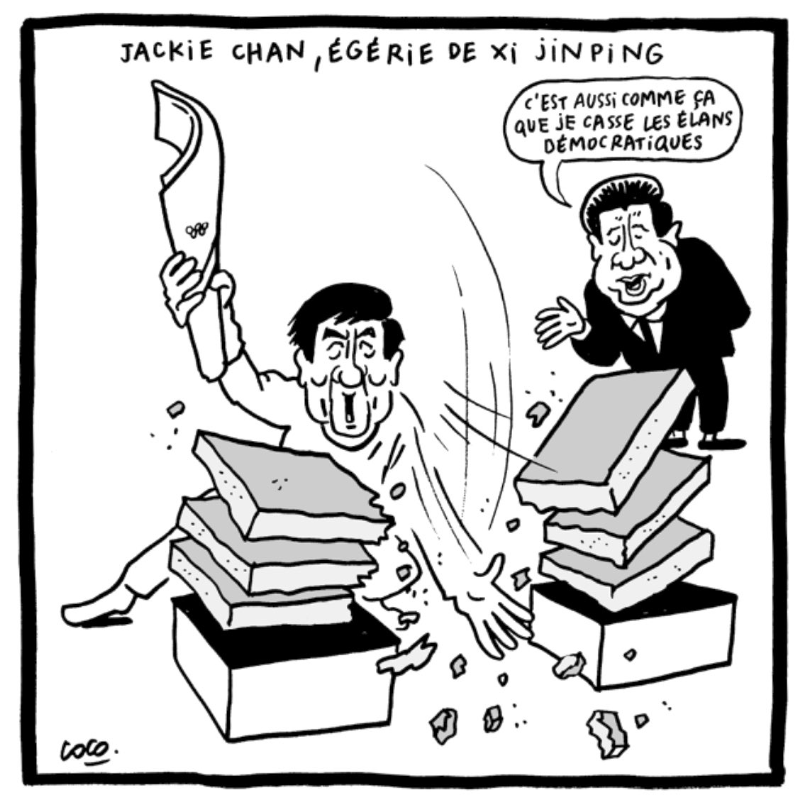 cocoboer's tweet photo. Dans @libe aujourd’hui ✏️ #Chine #JO2022 #Pekin2022 #JackieChan https://t.co/aLYGwEPr6M