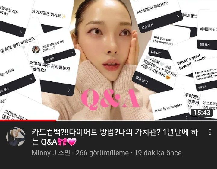 Somin "Minny J" isimli youtube kanalında yeni bir video paylaştı.
Hidden lütfen güzel yorumlar yapıp onu destekleyin.
#SOMIN #소민 <a href="/KARD_Official/">KARD (카드)</a>