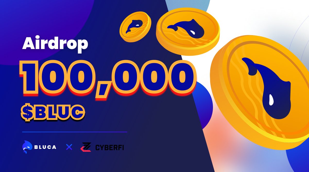 <a href="/BlucaNft/">Bluca | NFT - GameFi</a> x <a href="/cyberfi_tech/">CyberFi Token</a> 🎁💚

To celebrate the upcoming IDO of Bluca, our team has decided to do a giveaway to all explorers!

📆 February 4th-11th, 13:00 UTC
🎁 100,000 $BLUC
🏆 50 Winners

gleam.io/competitions/r…