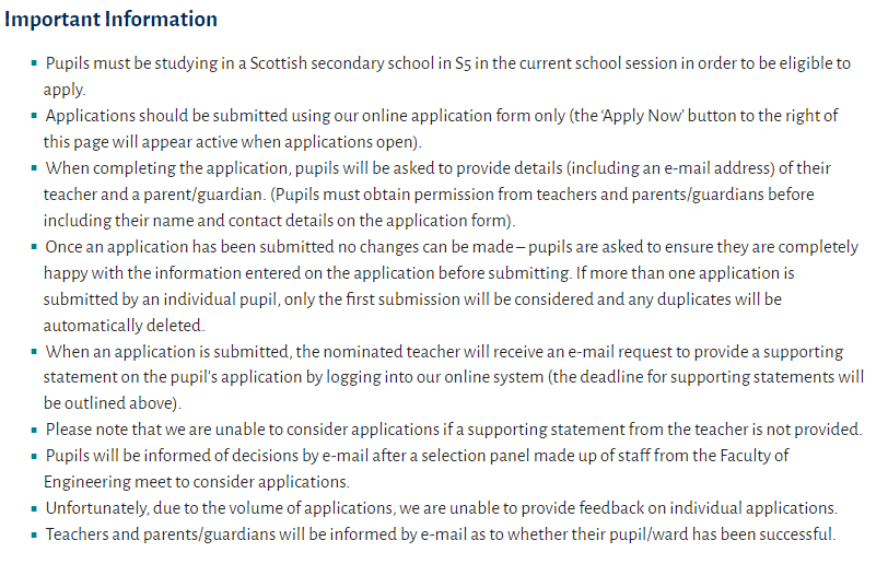 S5s! <a href="/UniStrathclyde/">University of Strathclyde</a> have opened applications for their annual space school. This is a fantastic opportunity for anyone with an interest in astronomy, engineering or physics. See SMHW for details or ask your physics teacher for information🚀<a href="/DunfermlineHS/">Dunfermline High</a> @PhysicsDHS