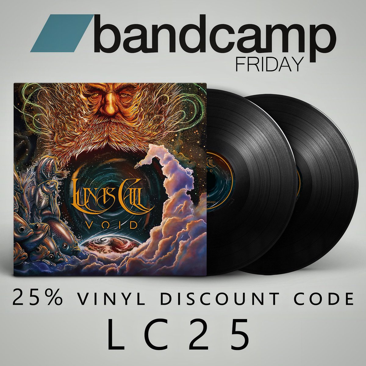LunasCall's tweet photo. It’s the first Bandcamp Friday of the year! So to celebrate, we’re giving you, the people, 25% off our original vinyl pressing of Void 🤘https://t.co/ukJ9rBByPu
#lunascall #bandcamp #friday #vinyl #merch #void https://t.co/cdRD2oVOCD