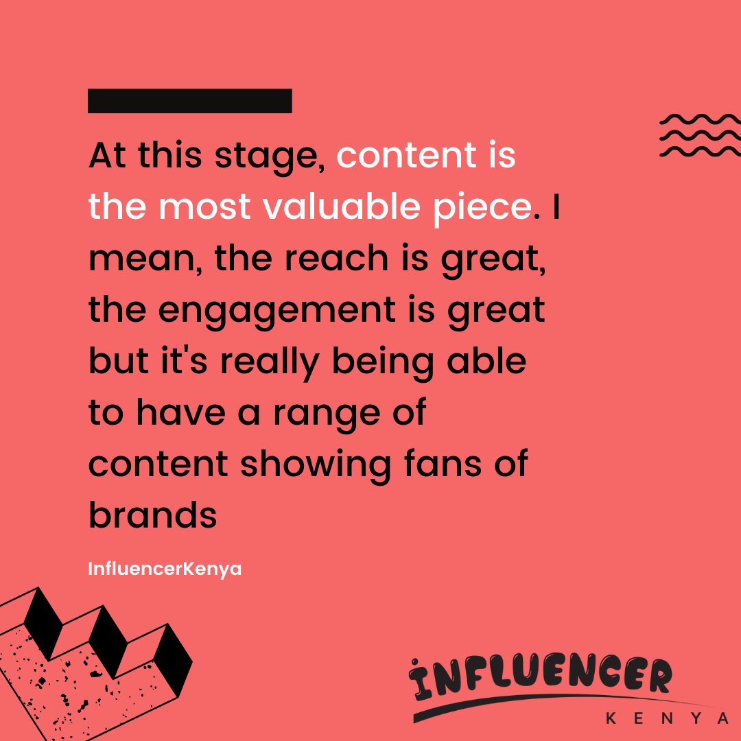 Influencr_Kenya's tweet photo. #InfluencerMarketing
#InfluencerKenya #Influencers #Contentcreators #CreatorEconomy https://t.co/4XfmcCr8Gh