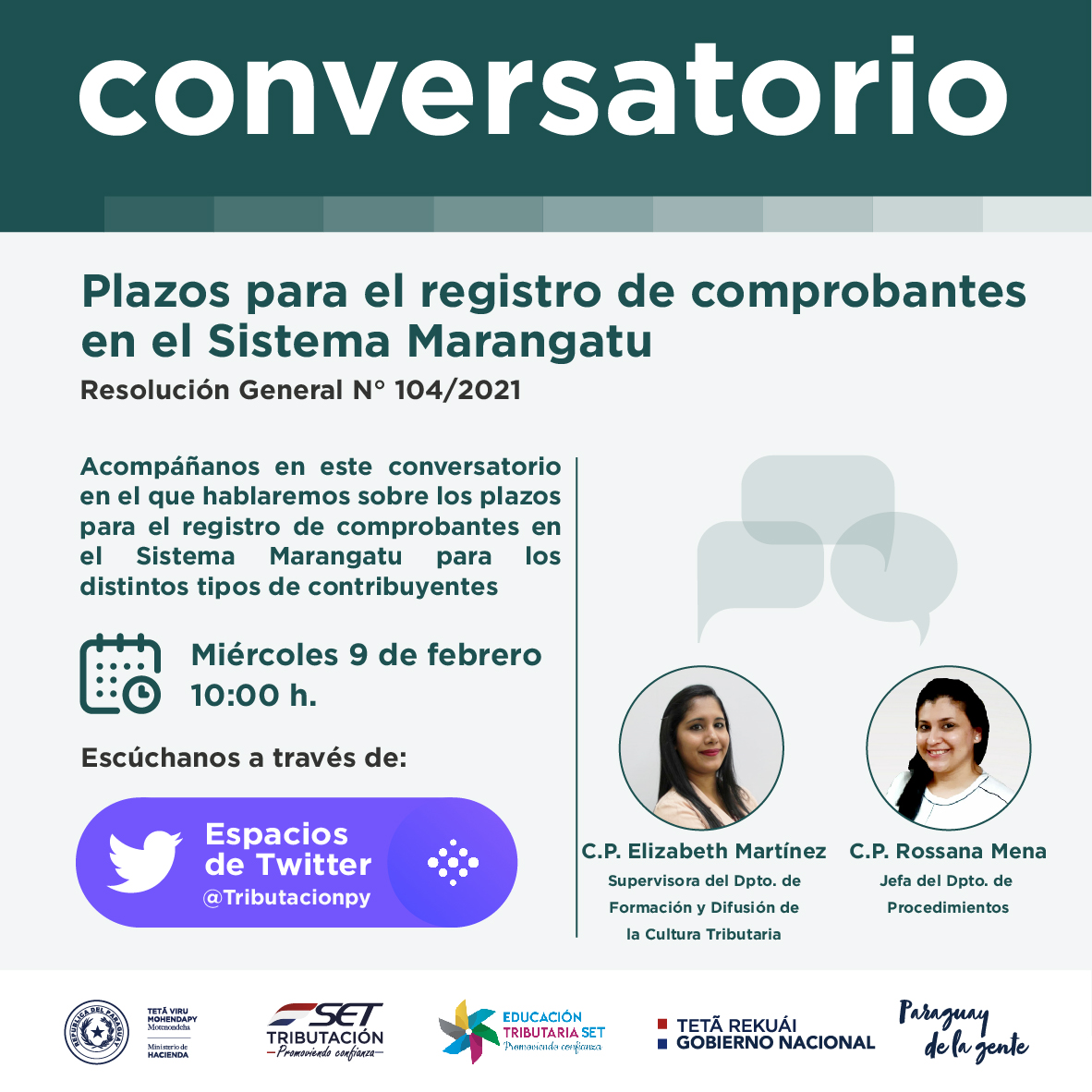 DNITpy's tweet photo. 📢La próxima semana abriremos nuevamente un espacio de Twitter en el que hablaremos sobre los plazos para el registro de comprobantes🧾💻☺️ https://t.co/WiwksSOTL5