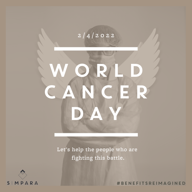 SimparaHR's tweet photo. Sign Up Here to Get Involved: https://t.co/fORbvMUIGR

#worldcancerday #closethegap #whereyouliveifyoulive #benefitsreimaged #morethanabroker https://t.co/txT6NJBssX