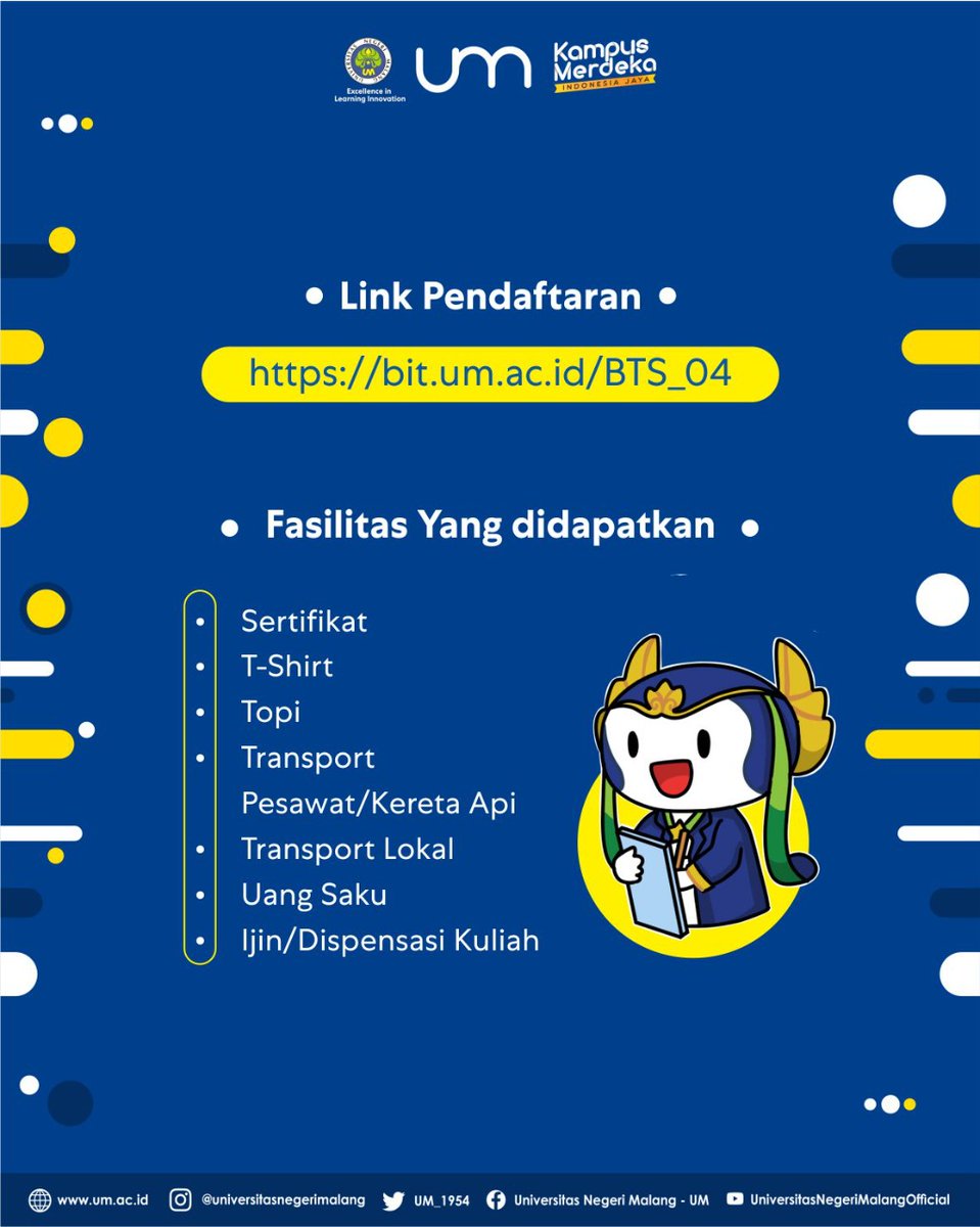 UM_1954's tweet photo. #UM #UniversitasNegeriMalang #TheLearningUniversity #LPTK #Kemdikbud #DitjenDikti #KampusMalang #UMBacktoSchool
#mahasiswamalang https://t.co/M52ygqWaPZ