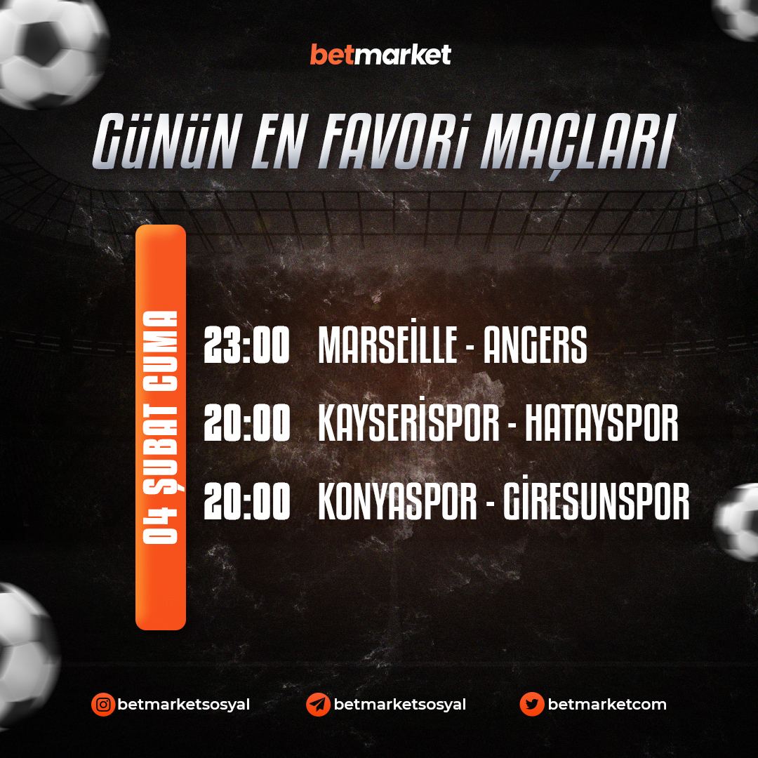 👍Favori maçlara bahsinde yer aç, #Betmarket'le kazancını katla