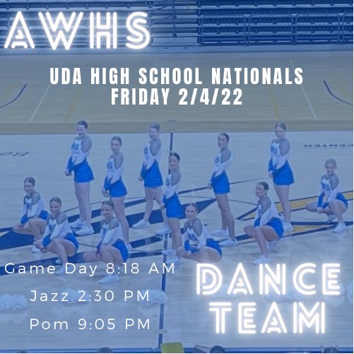 Today is the day! We can’t wait to take the competition floor! Go Generals! 💙🤍