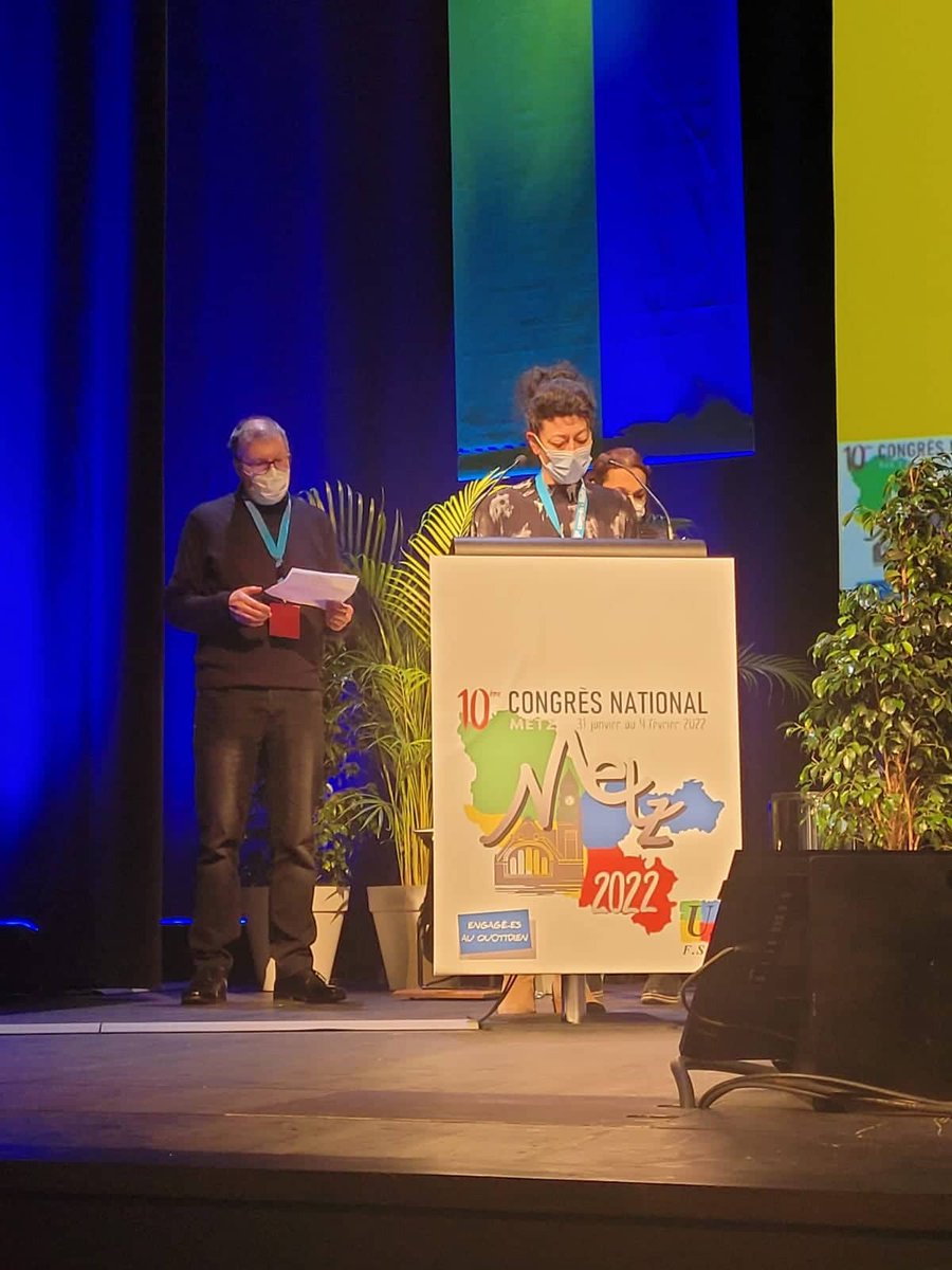 SnuitamF's tweet photo. Cette semaine le congrès de la #FSU a lieu à Metz.
Le #SNUITAM est intervenu à la tribune lors du 1er jour. https://t.co/gRC9Y8B2n0