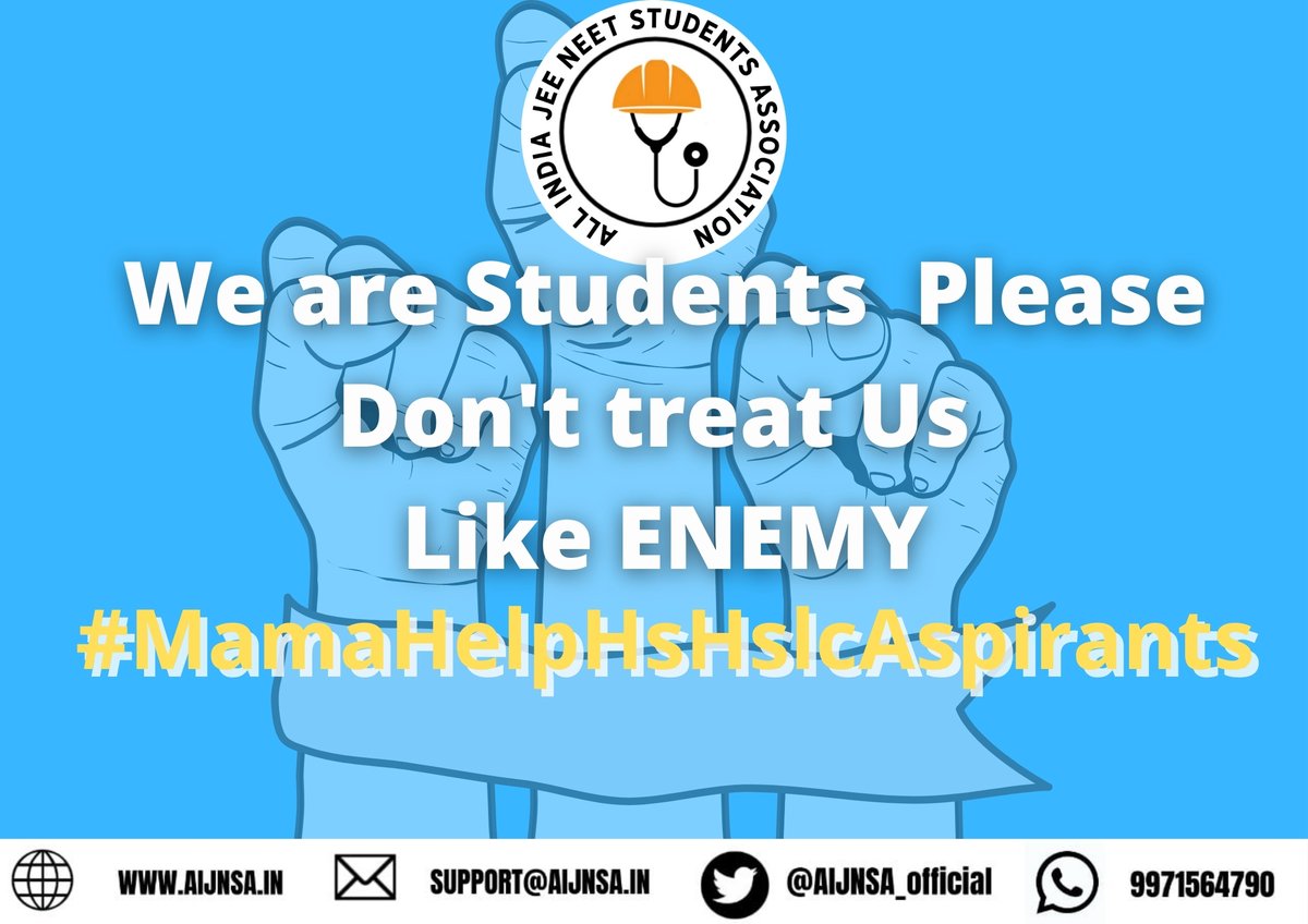 AIJNSA_official's tweet photo. You'll pushing us students towards DEPRESSION . Stop this. 
@ranojpeguassam @himantabiswa
@CMOfficeAssam @RahulGandhi
@SamujjalBhatta 
#MamaHelpHsHslcAspirants https://t.co/SgQAdlONDU