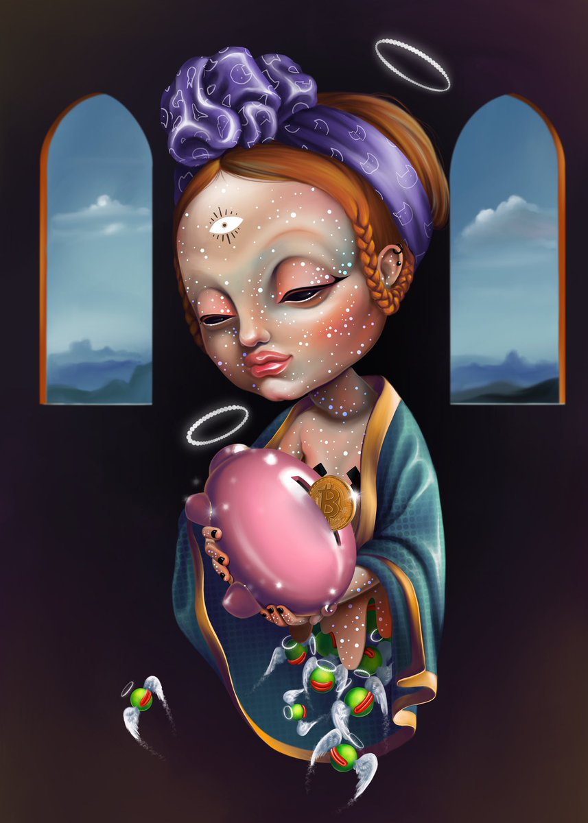 GM🖤
As I promised, after every 10 c-mads I publish one Special CryptoMadonna. There are going to be only 10 of them at @withFND 
Digital Art 5000x7000, reserved price 0,3 eth…42 hr of intense work and I am totally in love with it 🖤

foundation.app/@CryptoMadonna…