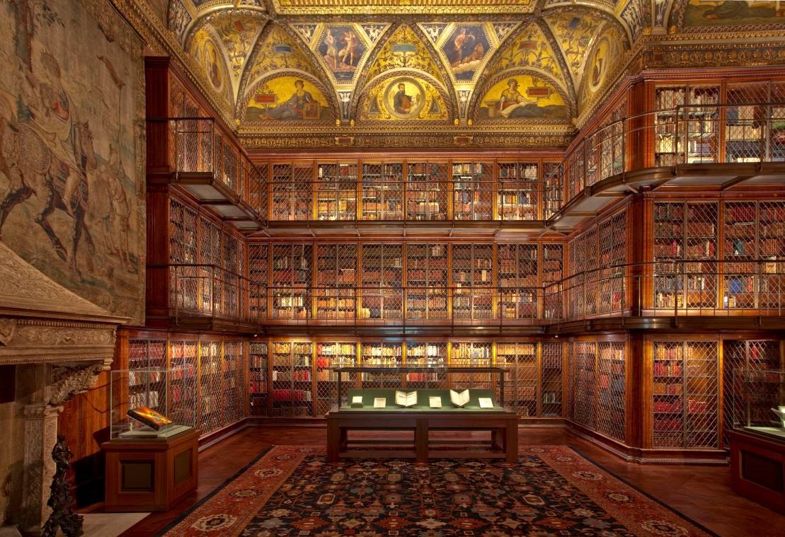 Here’s the modest 1906 library of ultra-wealthy US banker &amp; benefactor Pierpont Morgan in New York. Access to balconies was by staircases concealed behind the bookcases. It's now a museum, but you can also take a 3-D tour at artsandculture.google.com/partner/the-mo…