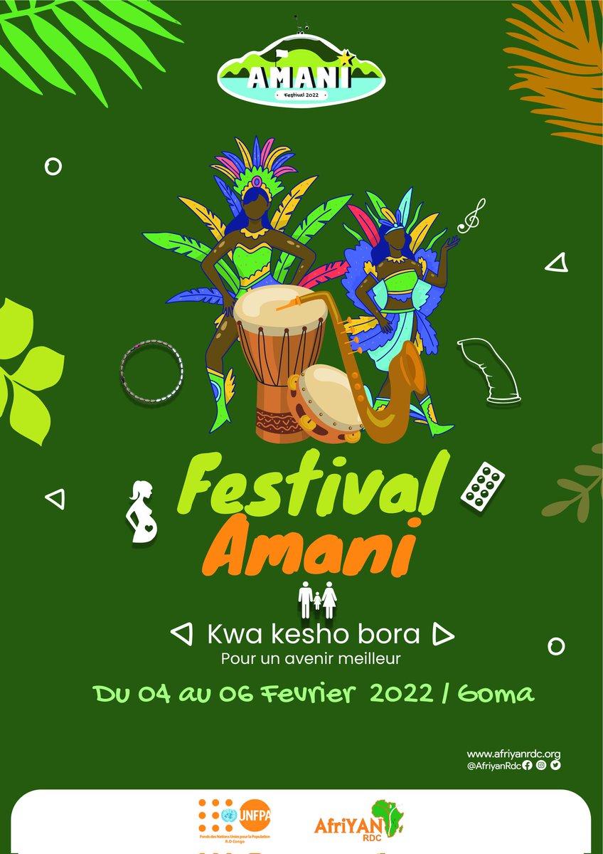 RT UNFPARDC "RT <a href="/AfriyanRdc/">AfriYAN RDC</a>: #AmaniFest2022 le plus grand évènement de mobilisation sociale dans la partie Est (#Goma) ouvre ses portes aujourd’hui, une occasion pour les jeunes d’aborder les questions les concernant comme la #SSR, les #VBG, l’#Entre… "