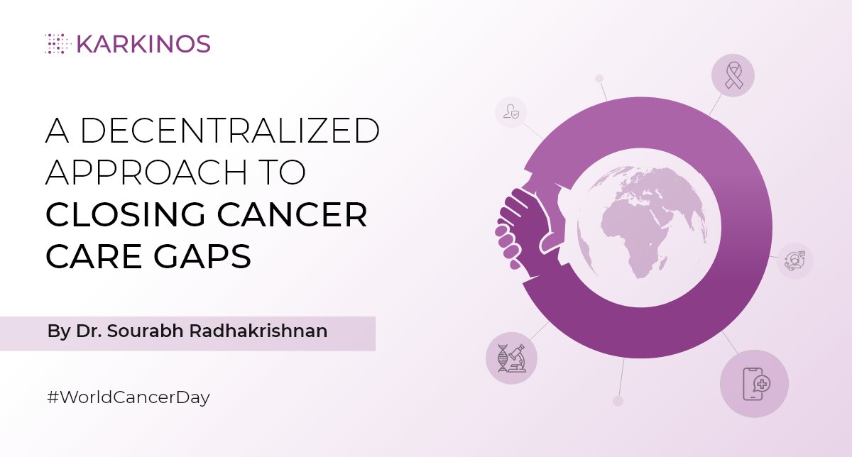 Several disparities & challenges in #cancercare impair #qualitytreatment. A focused approach can resolve many of those challenges. Dr. Sourabh Radhakrishnan, in this blog, details on decentralizing #cancercare to close the gaps. #CloseTheCareGap #WCD2022 

karkinos.in/decentralized-…