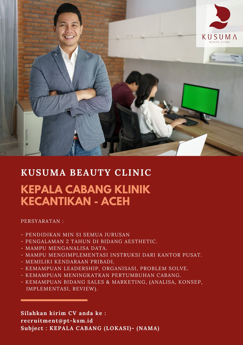 CareerKusuma's tweet photo. We're hiring. Join us!
#lokerjabodetabek
#lokeraceh https://t.co/VoH2sSseNe