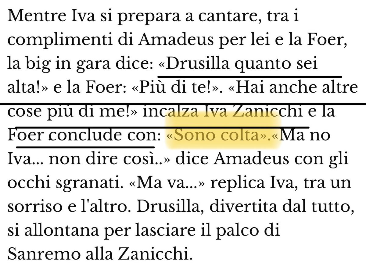 InesPesce's tweet photo. Perché amo @Drusilla_Foer ?
Ecco 👇🏼
#DrusillaFoer #Drusilla #festivaldisanremo22 #Sanremo2022 https://t.co/WWHYSaBVyD