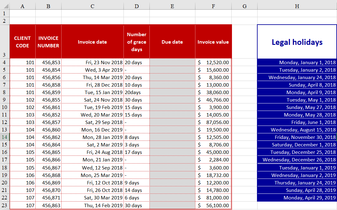 EvolveExcel's tweet image. Conditional formatting - bills issued in the last 2 weeks of the previous month dlvr.it/SJMRH5