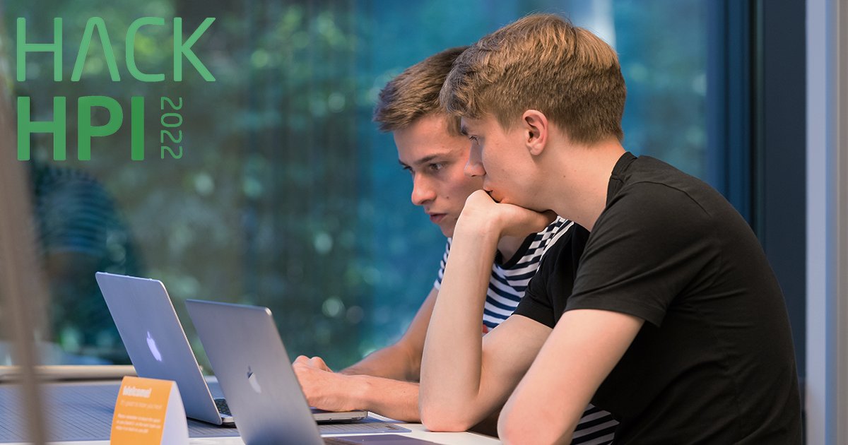 HackHPI's tweet photo. It’s time for the comeback of the year. #HackHPI finally returns on 19 - 20th March 2022 after two years of winter break. This year’s topic is about one of the major challenges of our time: #cleanIT - how to make IT more sustainable. 🌳
Sign up at https://t.co/JrjgLPhAeq https://t.co/mRkeLsihSC